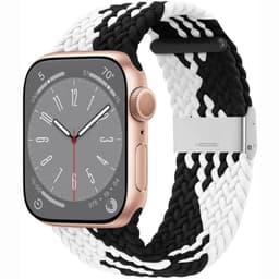 Flettet klokkerem Apple Watch 9 (45mm) - Blackwhite