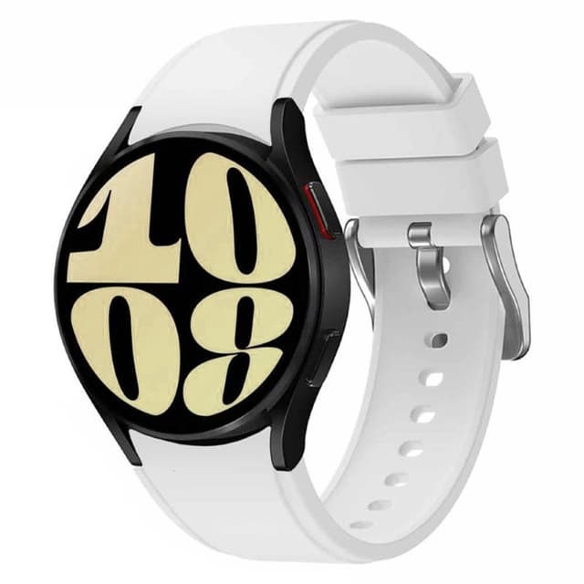 Silikoni kellon ranneke No-Gap Samsung Galaxy Watch 6 (44mm) - Valkoin