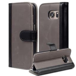 Samsung Galaxy S7 Suojakuori Lompakkokotelo (harmaa)