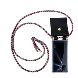 Oppo A52 Deksel med Halskjede (rød)