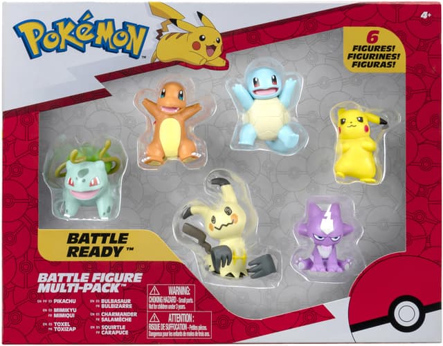 Pokemon Battle Ready Action Figure 6-pakning