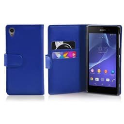 Sony Xperia Z2 Suojakuori Lompakkokotelo (Sininen)