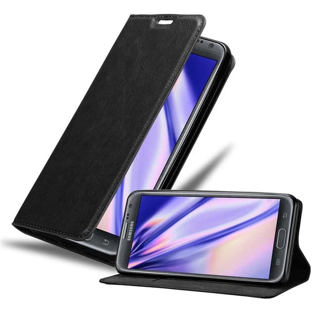 Samsung Galaxy NOTE 2 Suojakuori Lompakkokotelo (Musta)