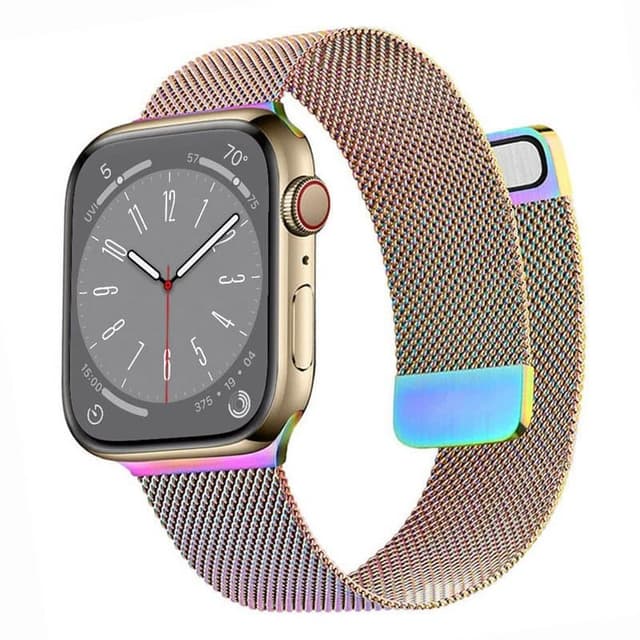Milanese kellon renneke Apple Watch 9 (45mm) - Rainbow