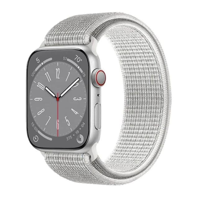 Nailon kellon renneke Apple Watch 9 (41mm) - Summit White