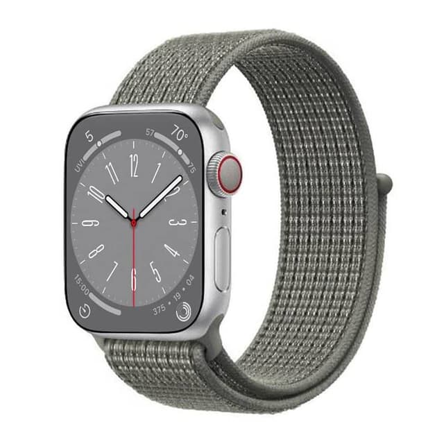 Nylon klockarmband Apple Watch 9 (45mm) - Spuce fog