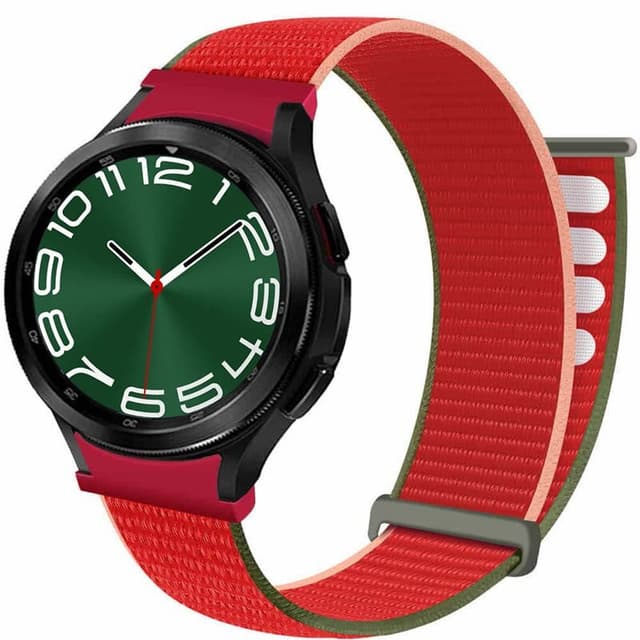 Nylon armbånd No-Gap Samsung Galaxy Watch 6 Classic (43mm) - Strawber