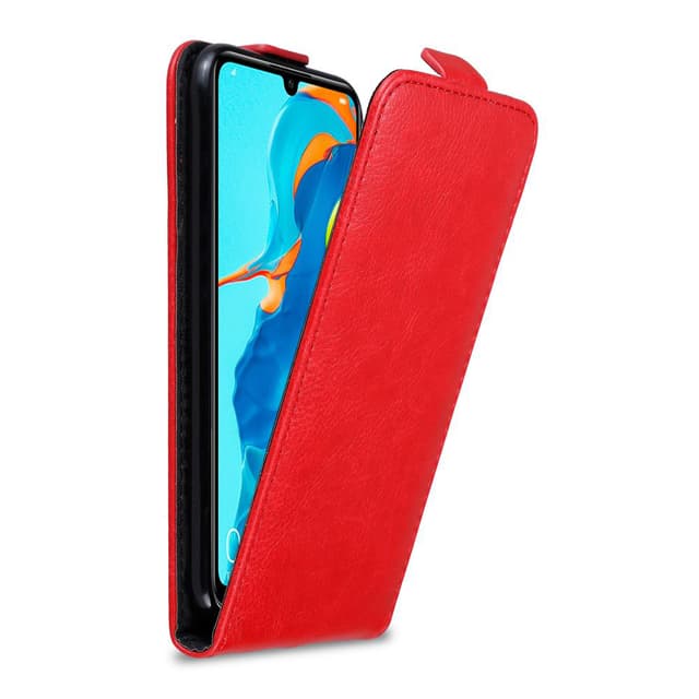 Huawei P30 LITE Suojakuori Lompakkokotelo (Punainen)