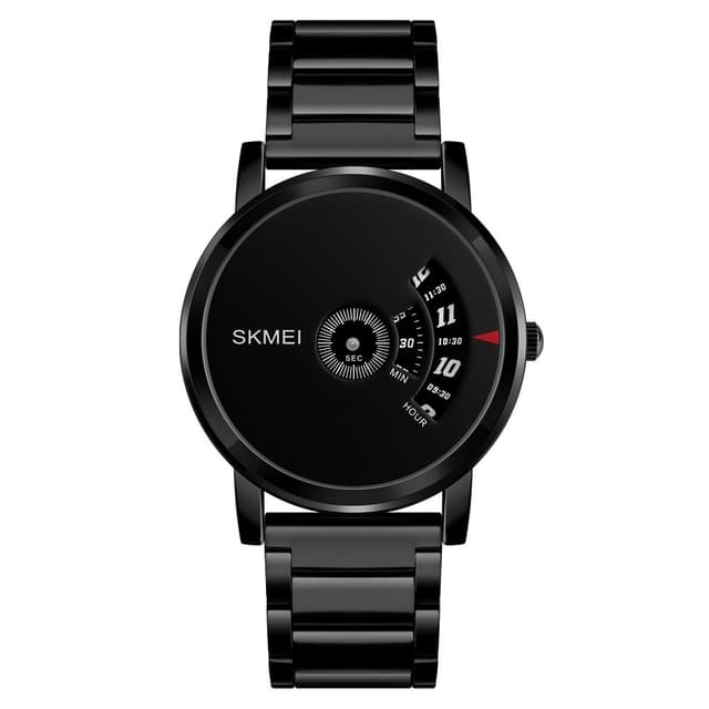 Vattentät Quartz Metall Armbandsklocka Armbandsur Klocka - Svart
