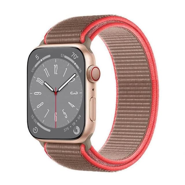Nailon kellon renneke Apple Watch 9 (41mm) - Neon pink