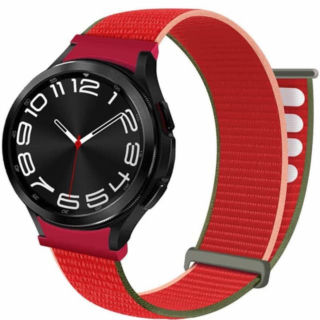 Nylon Armband No-Gap Samsung Galaxy Watch 6 Classic (43mm) - Strawberr