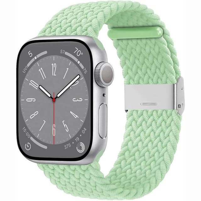 Flätat klockarmband Apple Watch 9 (45mm) - Pistasch