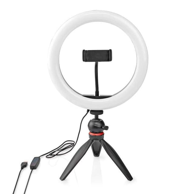 Nedis Ringlys | 10 inch | 120 LED's | 2700 - 6700 K | Stativ | Sort