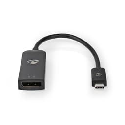 Nedis USB-C™ Adapter | USB 3.2 Gen 1 | USB-C™ Hane | DisplayPort Hona | 8K@60Hz | 0.20 m | Rund | Nickelplaterad | PVC | Svart | Låda