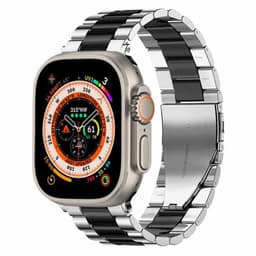 Urrem rustfrit stål Apple Watch Ultra 2 (49mm) - Silver/sort