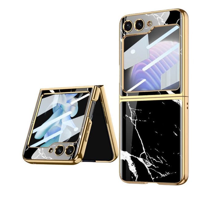 Marble Glass Case Samsung Galaxy Z Flip 5 - Marglua