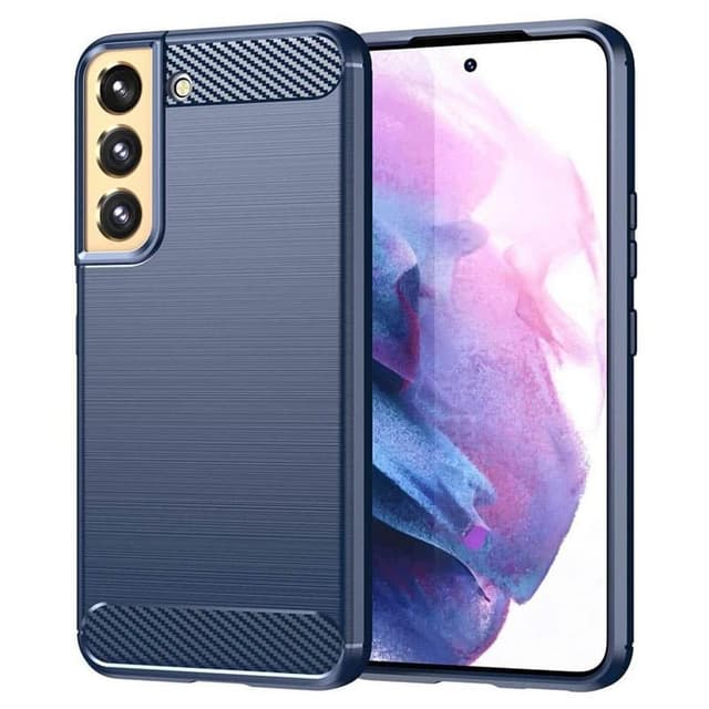 Børstet silikone cover Samsung Galaxy S23 FE - Blå