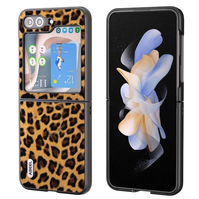 Leopardmönstrat skal Samsung Galaxy Z Flip 5 - Guld