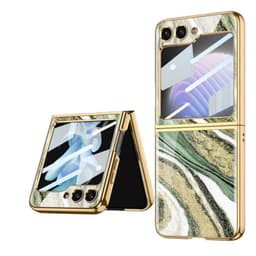 Marble Glass Case Samsung Galaxy Z Flip 5 - Ice Jade