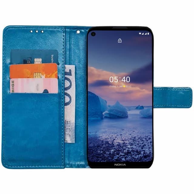 Plånboksfodral 3-kort Nokia 5.4 - Ljusblå