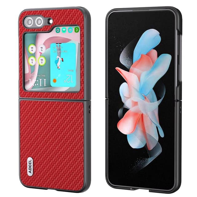 Kulfiber cover Samsung Galaxy Z Flip 5 - Rød