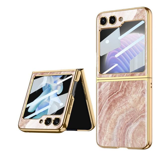 Marble Glass Case Samsung Galaxy Z Flip 5 - Onyx
