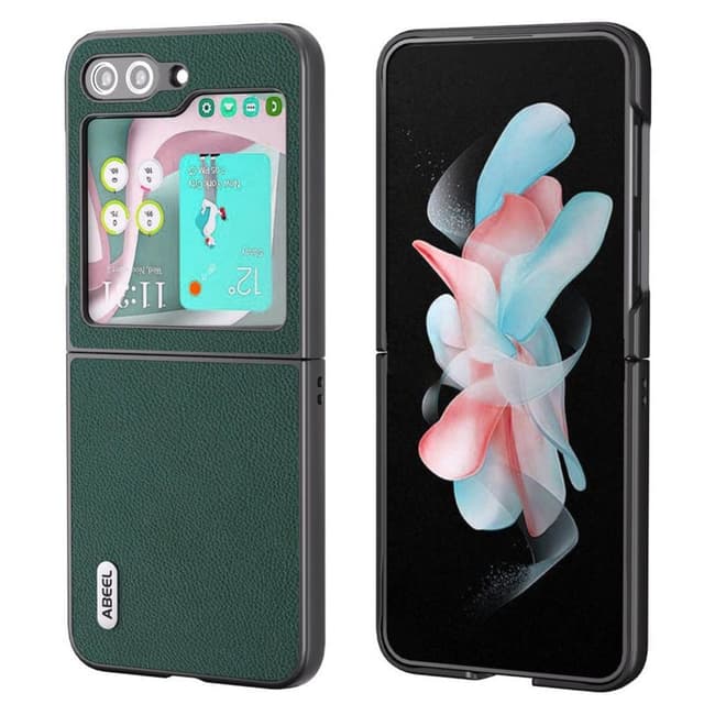 Läder skal Samsung Galaxy Z Flip 5 - Grön