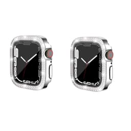 2-pack fodral med skärmskydd för Apple Watch iWatch 3 silver 41 mm