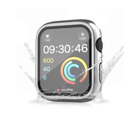 2-pack vattentätt fodral för Apple Watch iWatch 9/8/7/6/5/4 IPX8 silve