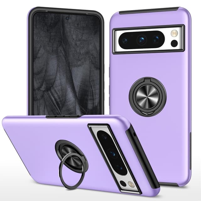 Til Google Pixel 8 Pro Fingerring Kickstand Hybrid Taske