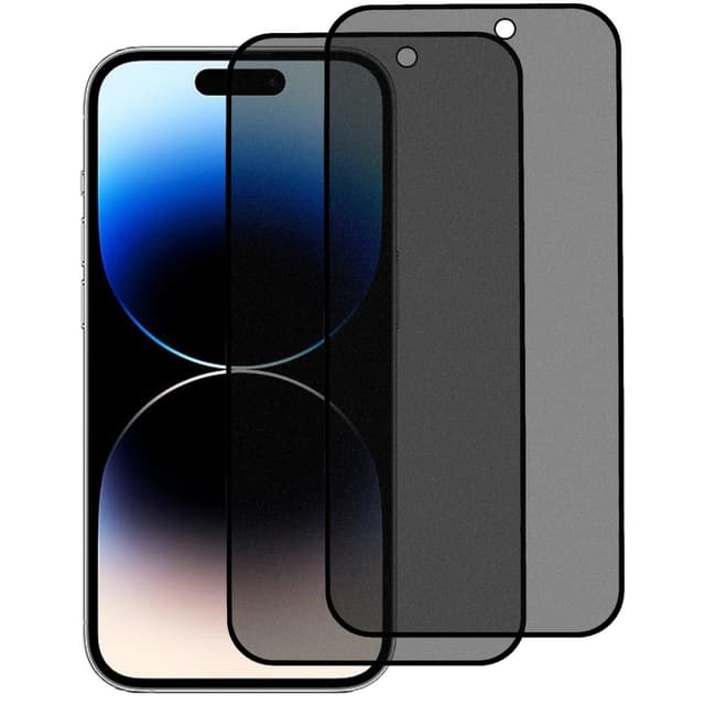 för iPhone 15 Pro Max Härdat glas 180-graders anti-spion Privacy 2st