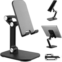 INF Sammenleggbart telefonstativ Vinkel Høyde Justerbar Mobiltelefonholder/iPad-holder Sort