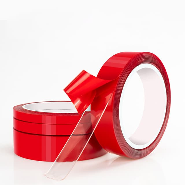 Röd film transparent dubbelsidig tejp Röd Length: 5 m, Width: 20 mm, T ...