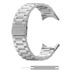 Solide metalbånd i rustfrit stål, der er kompatible med Google Pixel Watch 1/2 Sølv