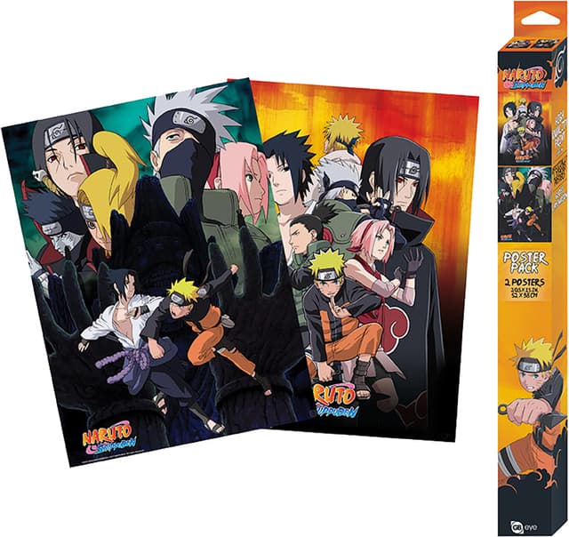 GB eye Naruto Shippuden Ninjas två affischer
