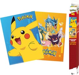GB eye Pokemon Colourful karaktärer två affischer