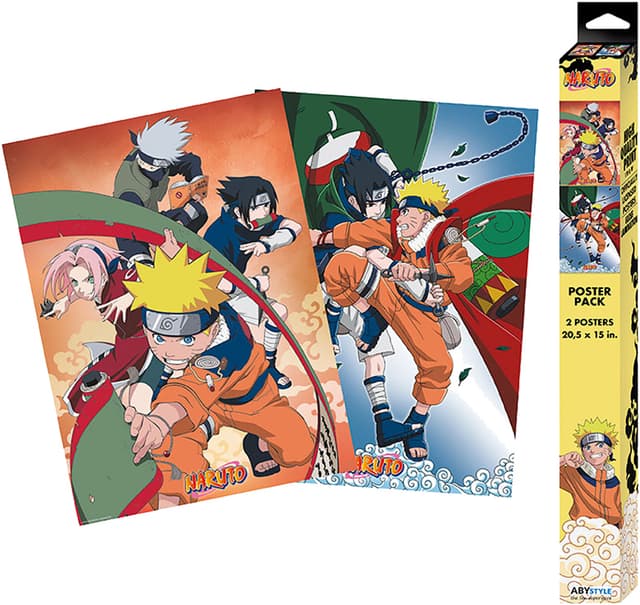 GB eye Naruto Team 7 sett med to plakater