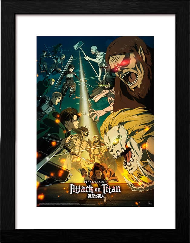 GB eye Attack on Titan season 4 art 3 innrammet plakat