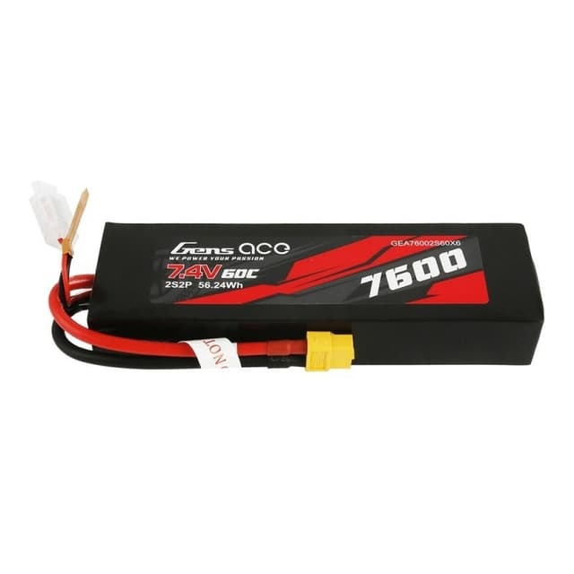 2s  7600mAh - 60C - Gens Ace XT60 PCM-Case
