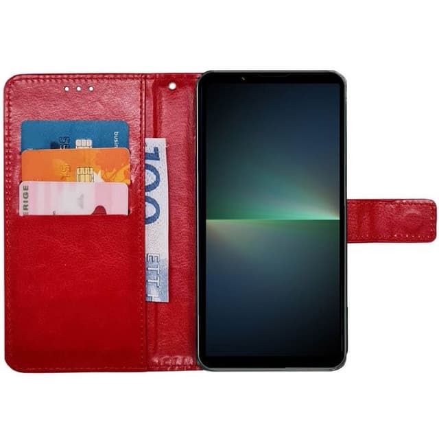 Plånboksfodral 3-kort Sony Xperia 5 V - Röd