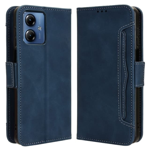SKALO Motorola Moto G14 6-FACK Plånboksfodral - Blå