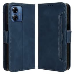 SKALO Motorola Moto G14 6-lokeroa Lompakkokotelo - Sininen