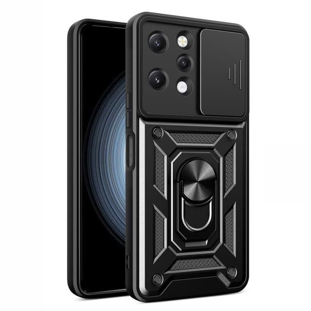 För Xiaomi Redmi 12 Linsskydd Telefonfodral PC+TPU-skal med stöd