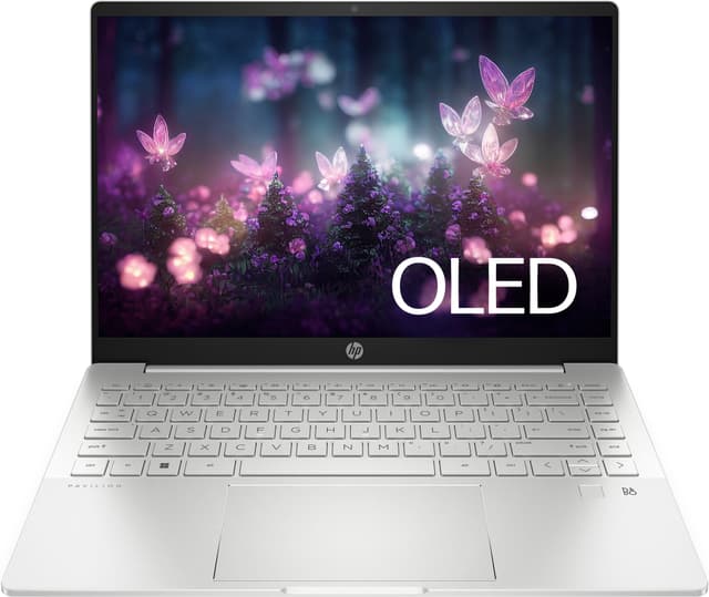 HP Pavilion Plus i7-13/16/1.024/OLED 14" bærbar computer (Natural Silver)