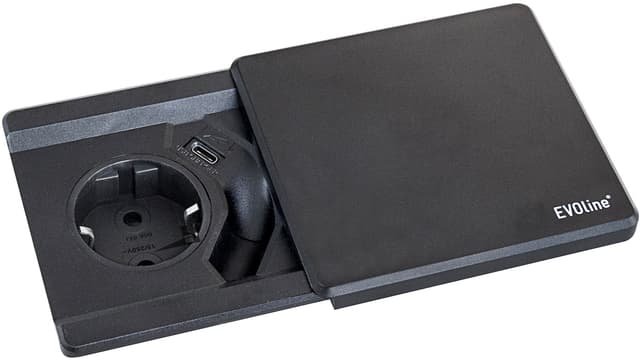 EVOline Square80 eluttag (svart)