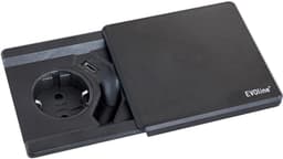 EVOline Square80 strømstik (sort)