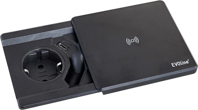 EVOline Square80 QI eluttag (svart)