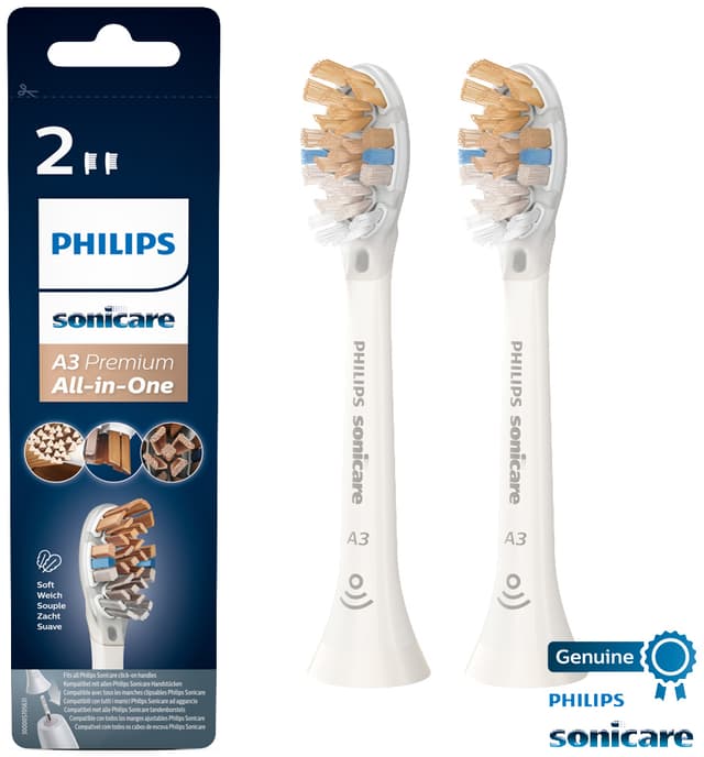 Sonicare tandborsthuvud HX909210 (vit, 2-pack)