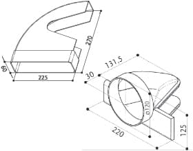 Franke ventilationsslanganslutning 112.0040.370