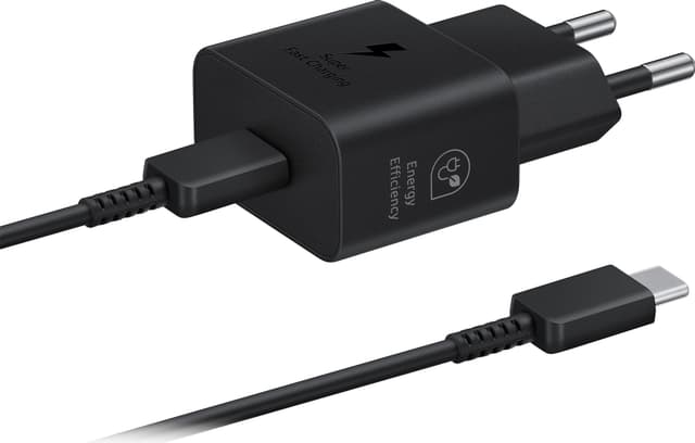 Samsung USB-C 25W vegglader med ladeledning (sort)